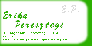 erika peresztegi business card